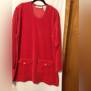Valentine day ,date night velvet tunic top bySONIA RYKIEL Paris SZ XL